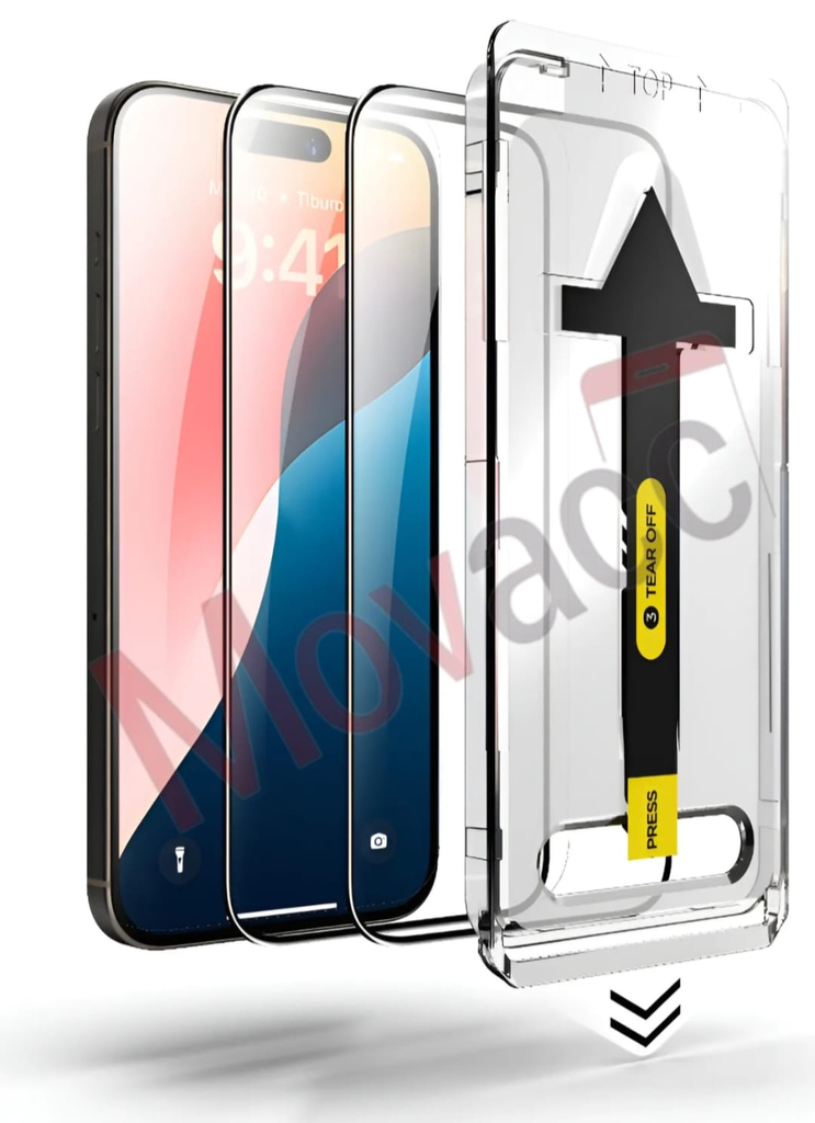 2 MICAS PRIVACIDAD PREMIUM CON INSTALADOR (IPHONE 15)